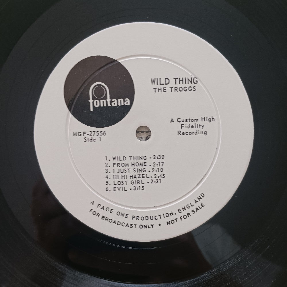 The Troggs - Wild Thing OG MONO PROMO - 1966 - MGF 27556 - Used - VG++ - Vinyl