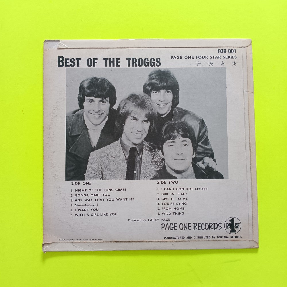 The Troggs - The Best Of The Troggs UK MONO - 1967 - FOR001 - Used - VG+ - Vinyl