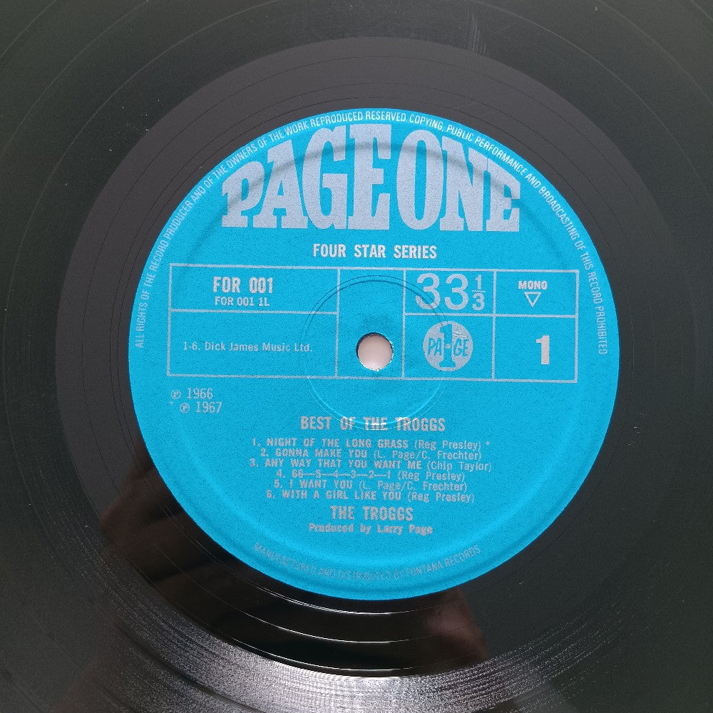 The Troggs - The Best Of The Troggs UK MONO - 1967 - FOR001 - Used - VG+ - Vinyl