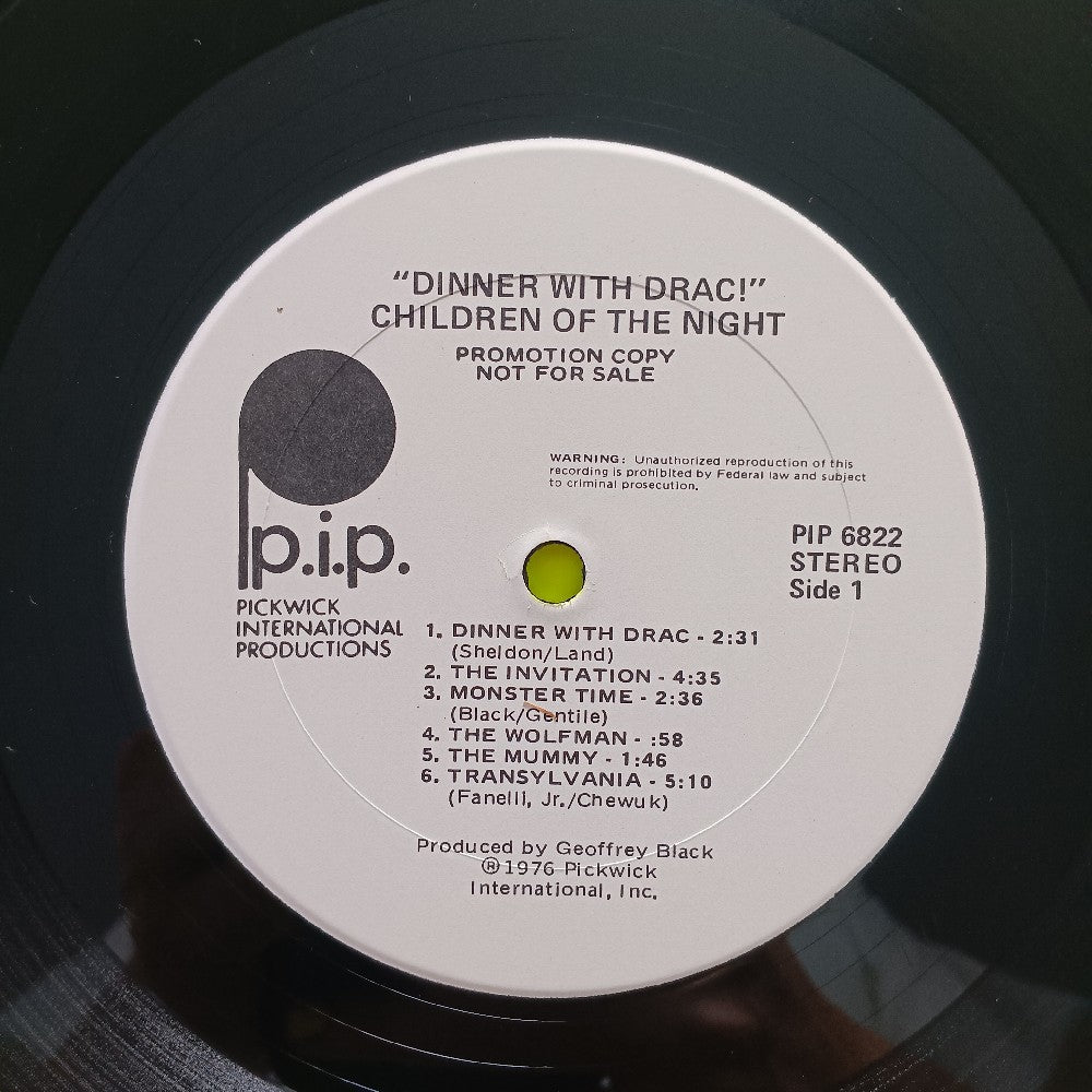 Children Of The Night - Dinner With Drac! PROMO - 1979 - PIP6822 - Used - VG++ - Vinyl