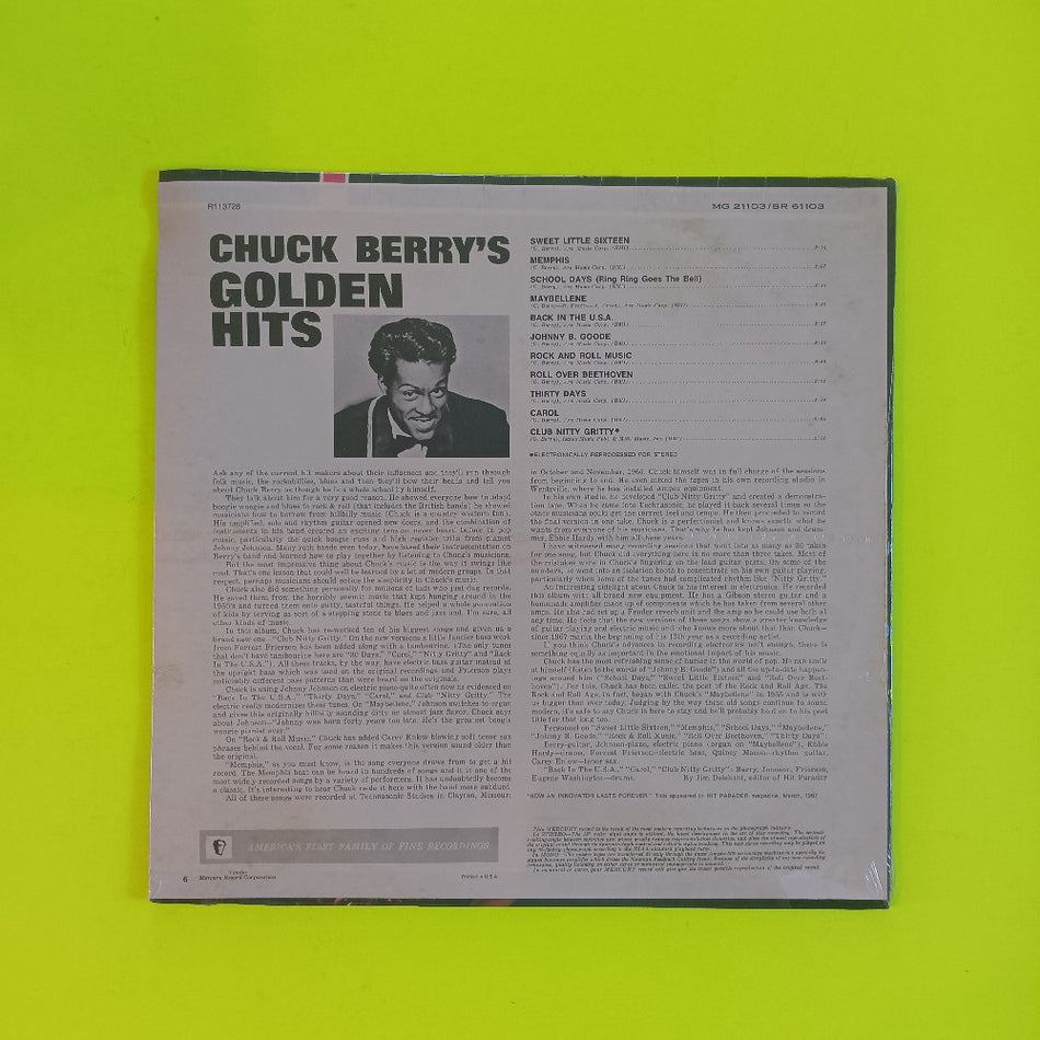 Chuck Berry - Chuck Berry's Golden Hits CLUB - 1973 - SR 61103 / R113728 - New - Sealed - Vinyl