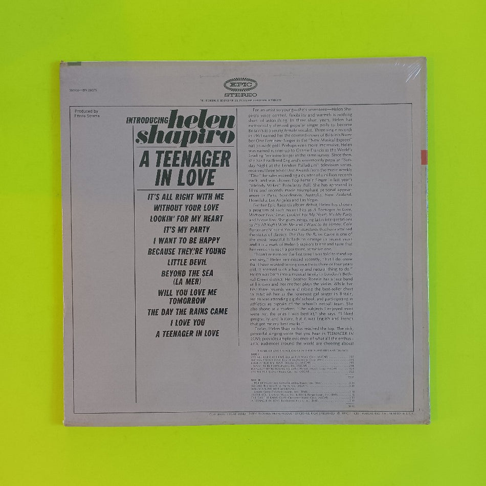 Helen Shapiro - A Teenager In Love - 1963 - BN 26075 - New - Sealed - Vinyl