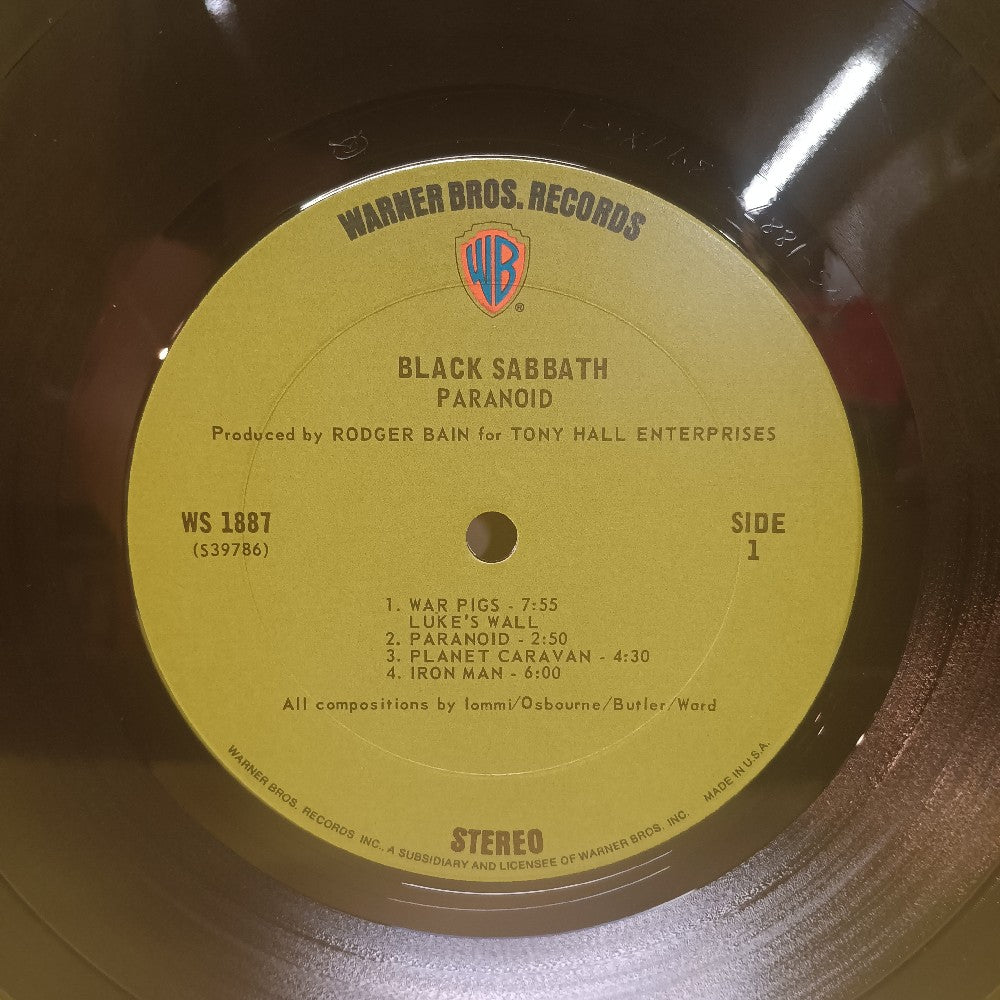 Black Sabbath - Paranoid OG GREEN LABEL - 1971 - WS 1887 - Used - VG++ - Vinyl
