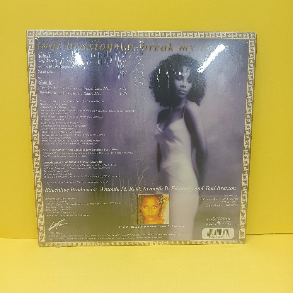 Toni Braxton - Un-Break My Heart Frankie Knuckles Remix 12" - 1996 - 73008-24213-1 - Used - VG++ - Vinyl
