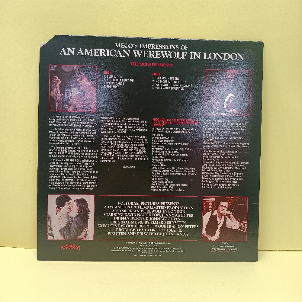 Meco - Impressions Of An American Werewolf - 1981 - NBLP 7260 - Used - EX - Vinyl