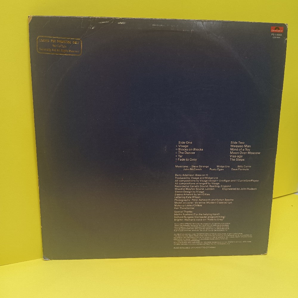 Visage - Visage / Self Titled PROMO - 1980 - PD-1-6304 - Used - VG++ - Vinyl