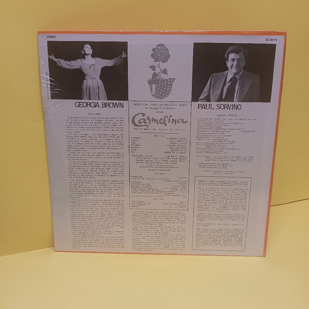 Georgia Brown & Paul Sorvino - Carmelina - 1980 - OC 8019 - New - Sealed - Vinyl