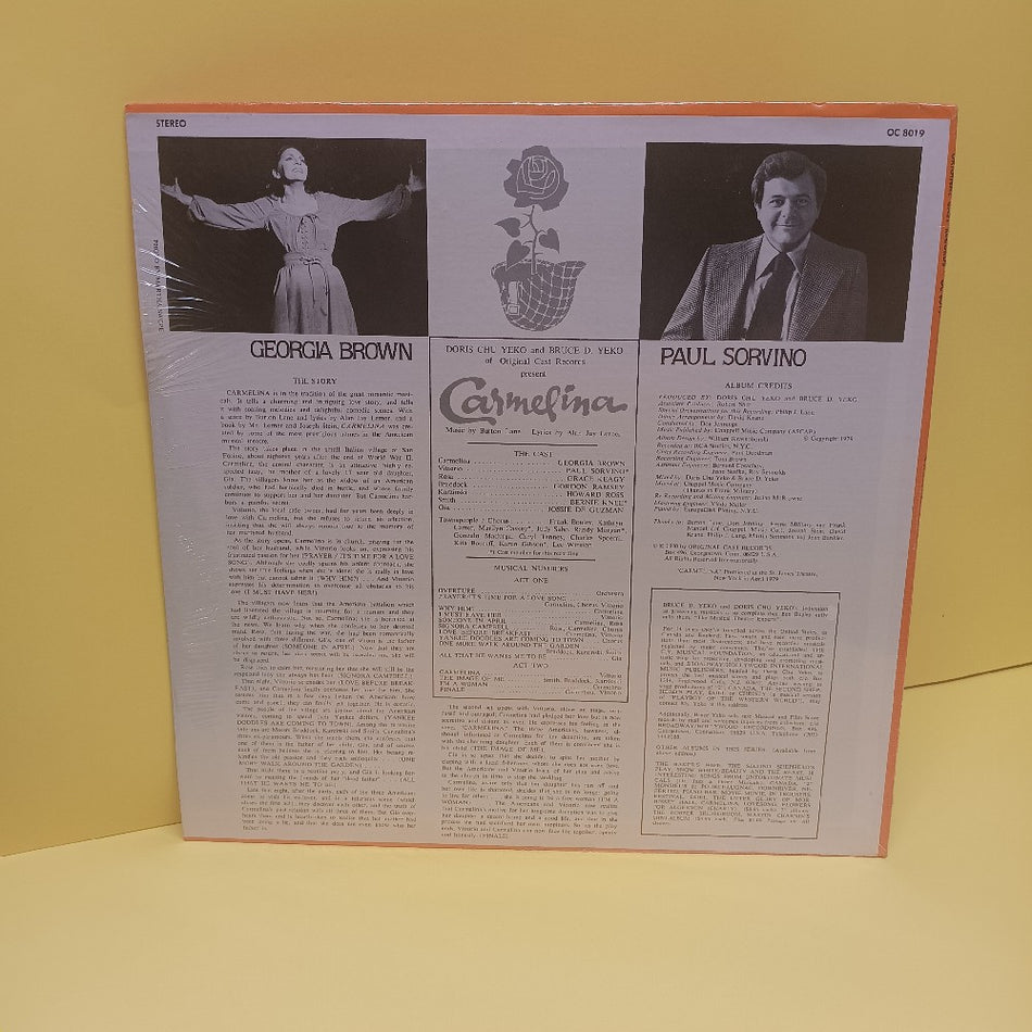 Georgia Brown & Paul Sorvino - Carmelina - 1980 - OC 8019 - New - Sealed - Vinyl