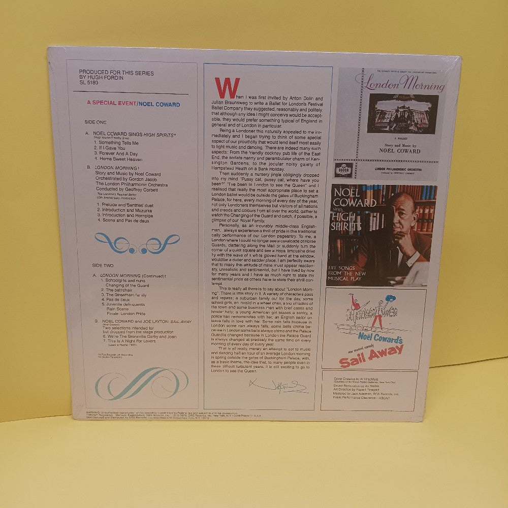 Noel Coward - A Special Event - 1978 - SL 5180 - New - Sealed - Vinyl
