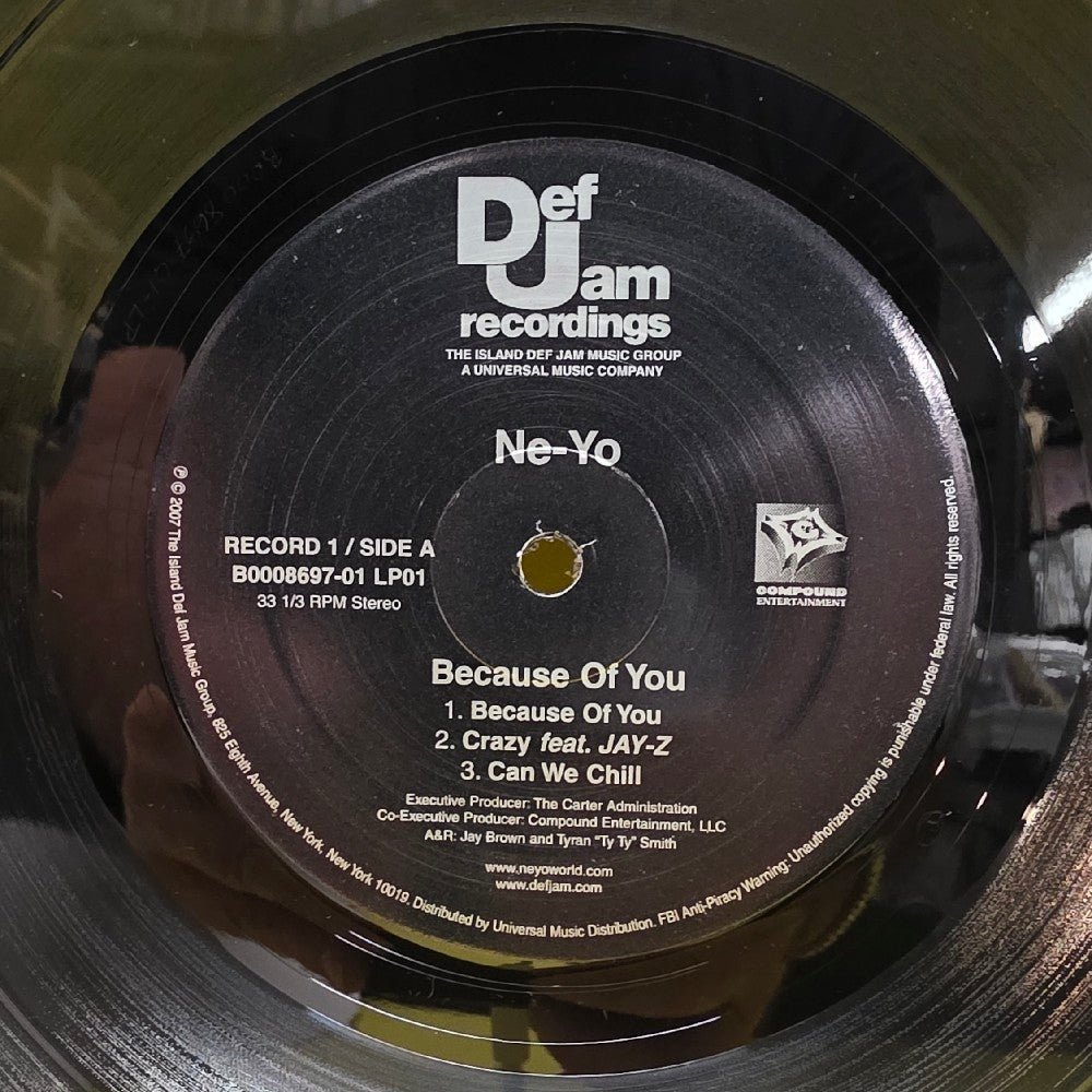 Ne-Yo - Because Of You - 2007 - B0008697-01 - Used - VG++ - Vinyl