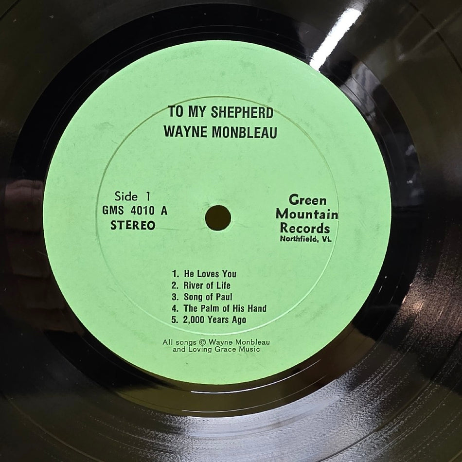 Wayne Monbleau - To My Shepherd  - 1977 - GMS 4910 - Used - VG++ - Vinyl