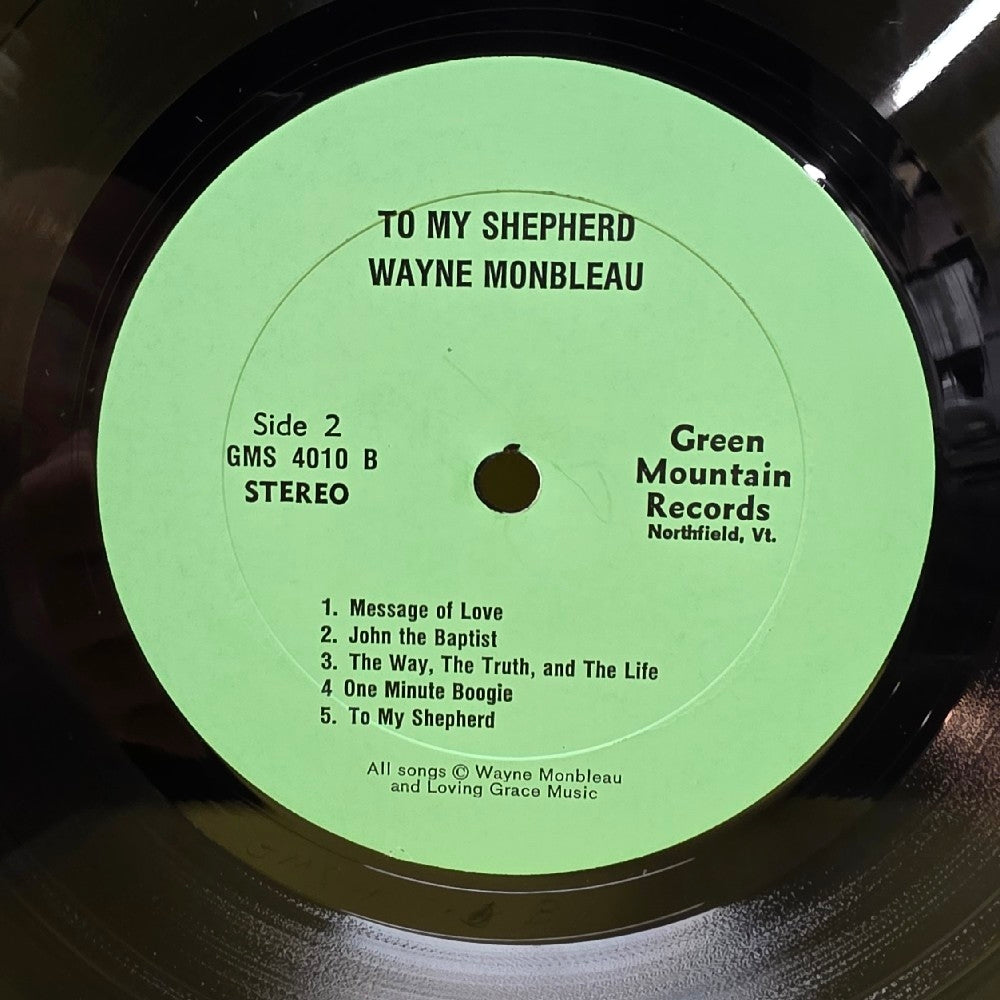 Wayne Monbleau - To My Shepherd  - 1977 - GMS 4910 - Used - VG++ - Vinyl
