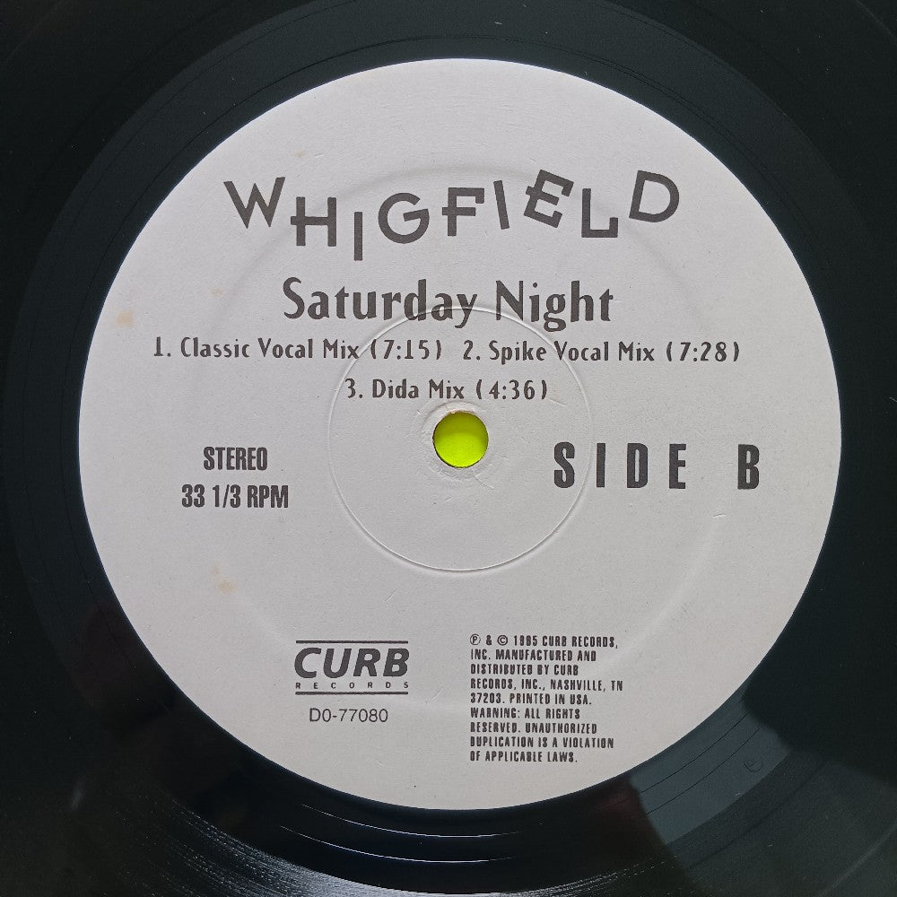 Whigfield - Saturday Night - 1995 - D0-77080 - Used - VG++ - Vinyl