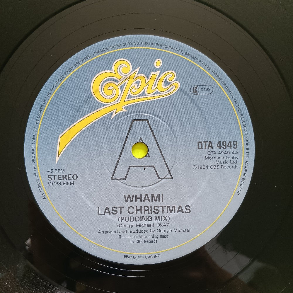 Wham! - Everything She Wants / Last Christmas UK 12" - 1984 - QTA 4949 - Used - VG+ - Vinyl