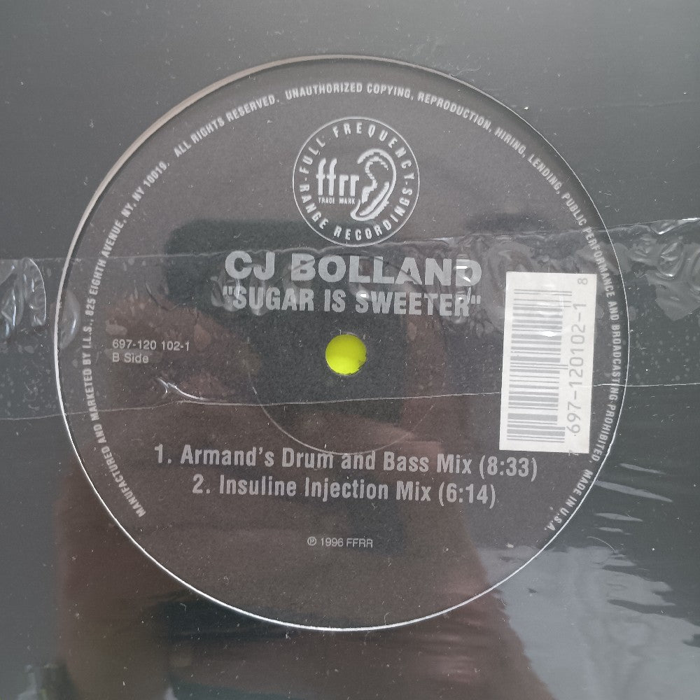 CJ Bolland - Sugar Is Sweeter 12" - 1996 - 697 120 102-1 - Used - VG+ - Vinyl