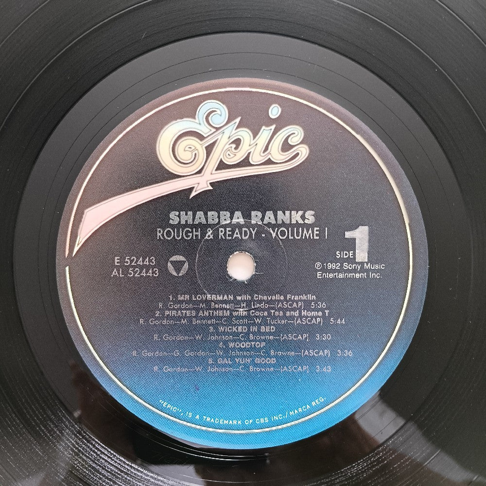 Shabba Ranks - Rough & Ready Vol.1 SHRINK & HYPE - 1992 - E 52443 - Used - VG+ - Vinyl