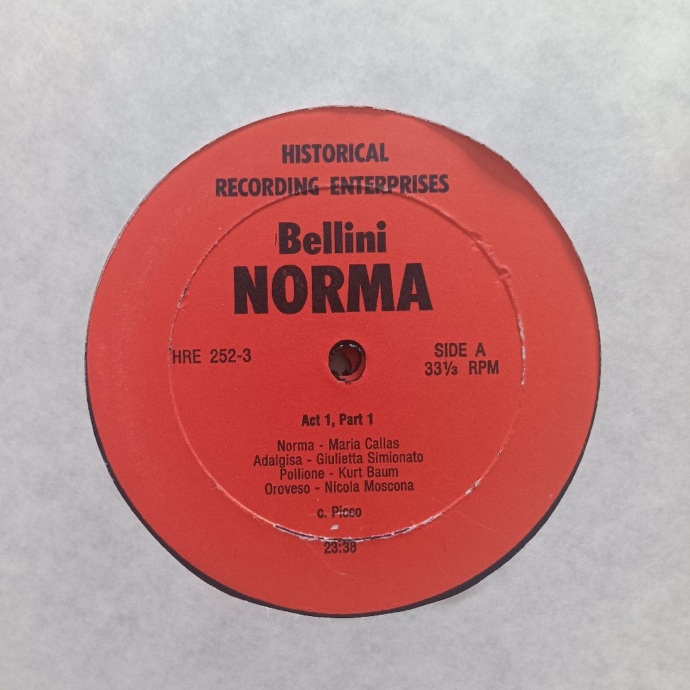 Maria Callas - Bellini: Norma Mexico City 1950 3LP BOX SET - HRE 252-3 - Used - VG++ - Vinyl