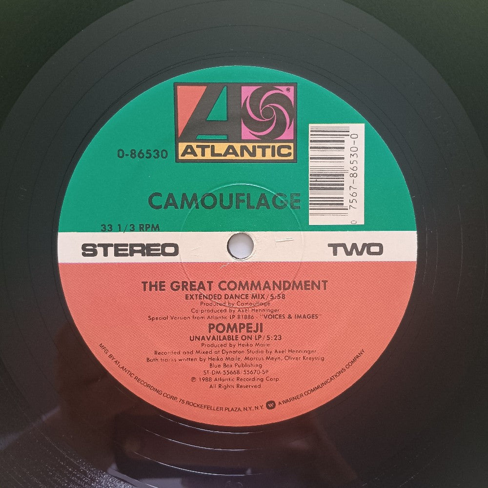 Camouflage - The Great Commandment 12" - 1988 - 0-86530 - Used - VG++ - Vinyl