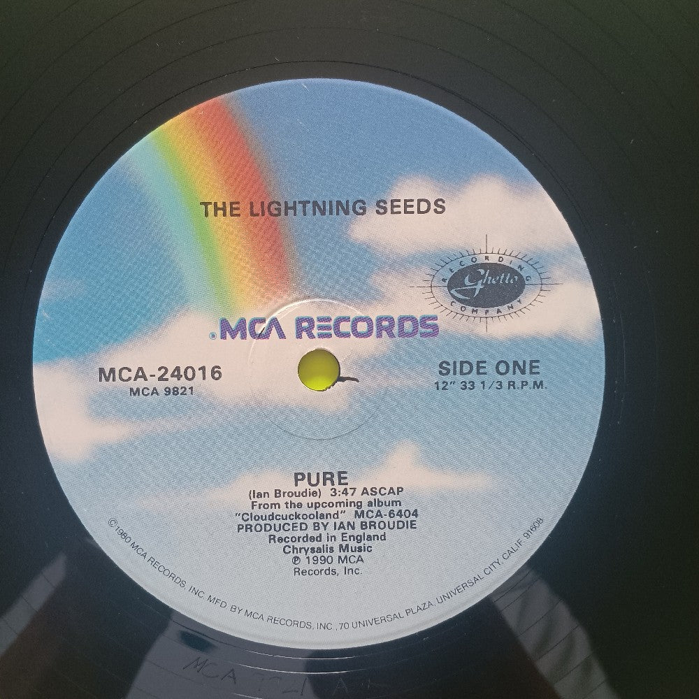 The Lightning Seeds - Pure 12" PROMO - 1990 - MCA-24016 - Used - VG++ - Vinyl
