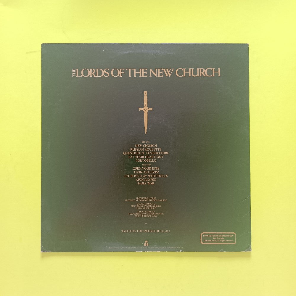 Lords Of The New Church - Self Titled PROMO - 1982 - SP 70029 - Used - EX - Vinyl