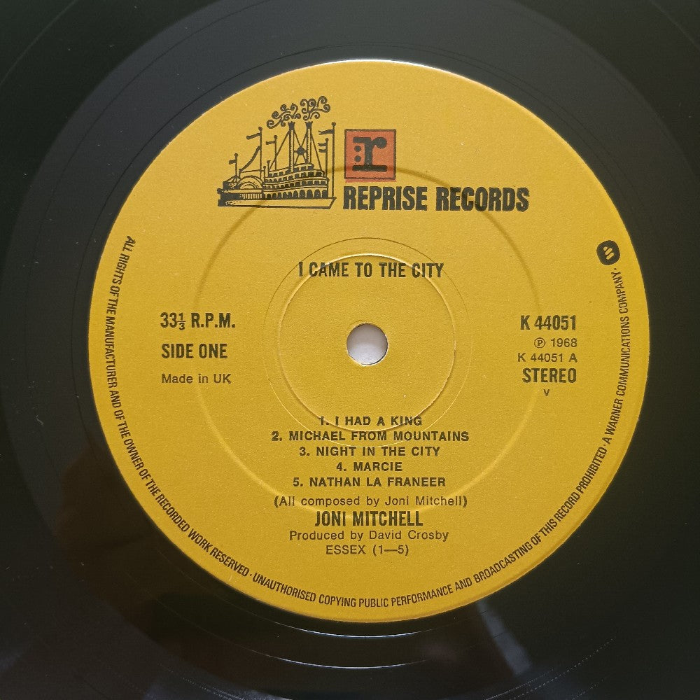 Joni Mitchell - Song To A Seagull UK - 1975 - K 44051 - Used - EX - Vinyl