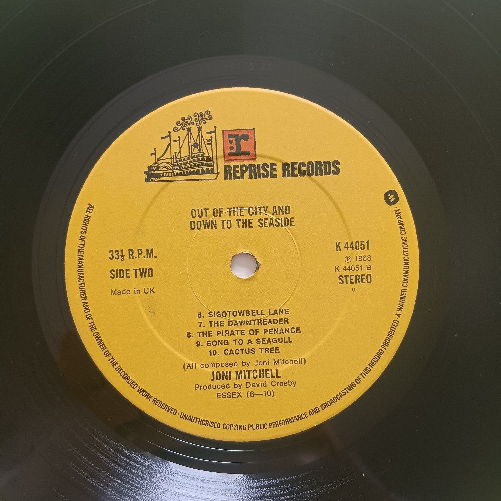 Joni Mitchell - Song To A Seagull UK - 1975 - K 44051 - Used - EX - Vinyl