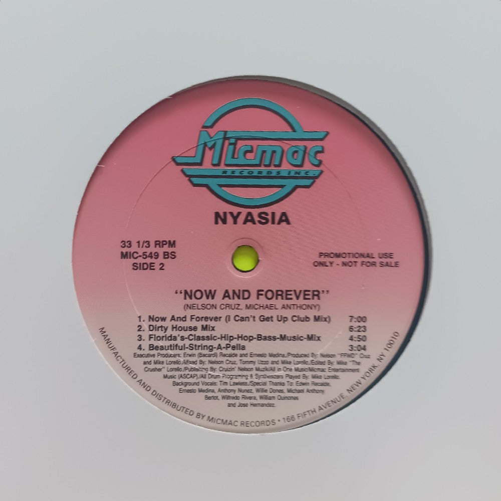 Nyasia - Now And Forever 12" PROMO - 1991 - MIC 549 - Used - EX - Vinyl