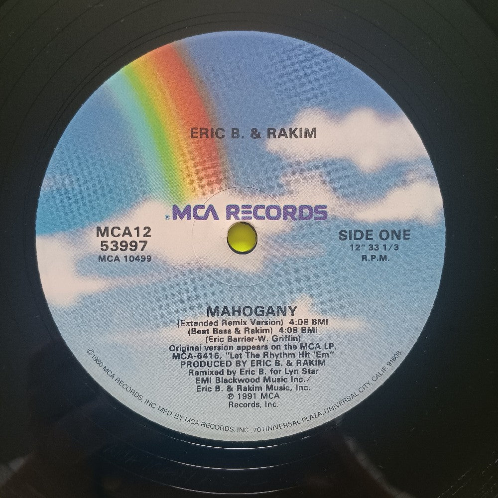 Eric B. & Rakim - Mahogany 12" PROMO - 1991 - MCA 12-53997 - Used - EX - Vinyl