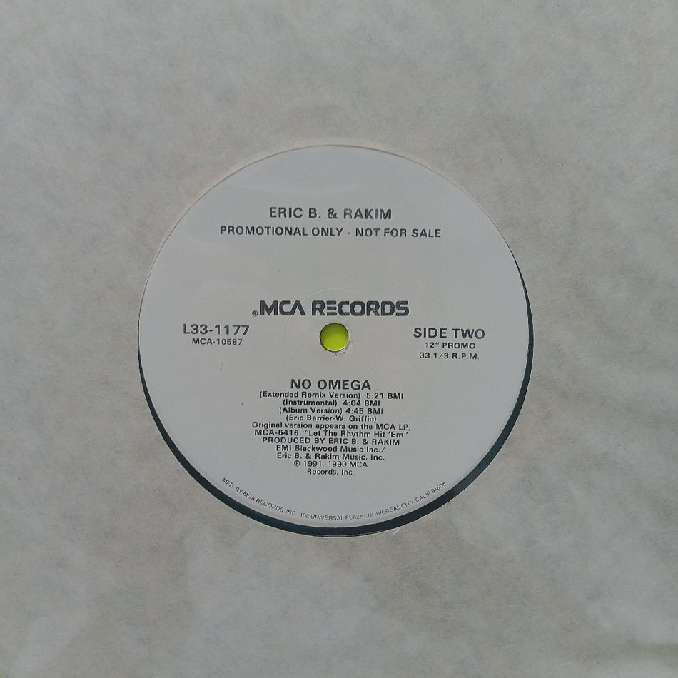Eric B. & Rakim - Mahogany 12" Promo - 1991 - L33-1177 - Used - EX - Vinyl