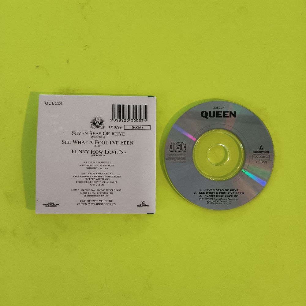 Queen - Seven Seas Of Rhye 3" MINI CD - 1988 - QUECD1 - Used - EX - CDs