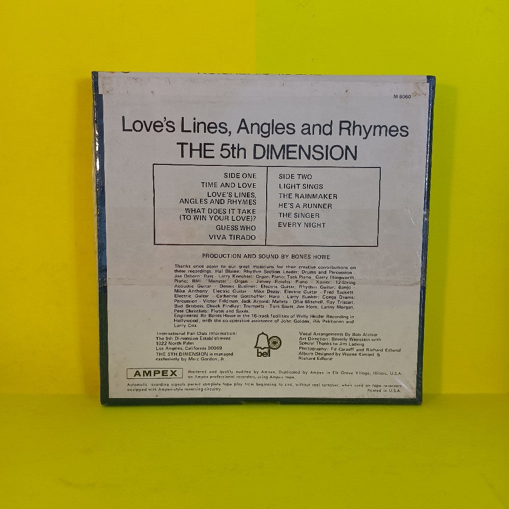 5th Dimension  - Love's Lines Angles And Rhymes 7 1/2 IPS - 1971 - M 6060 - New - Reel to Reel