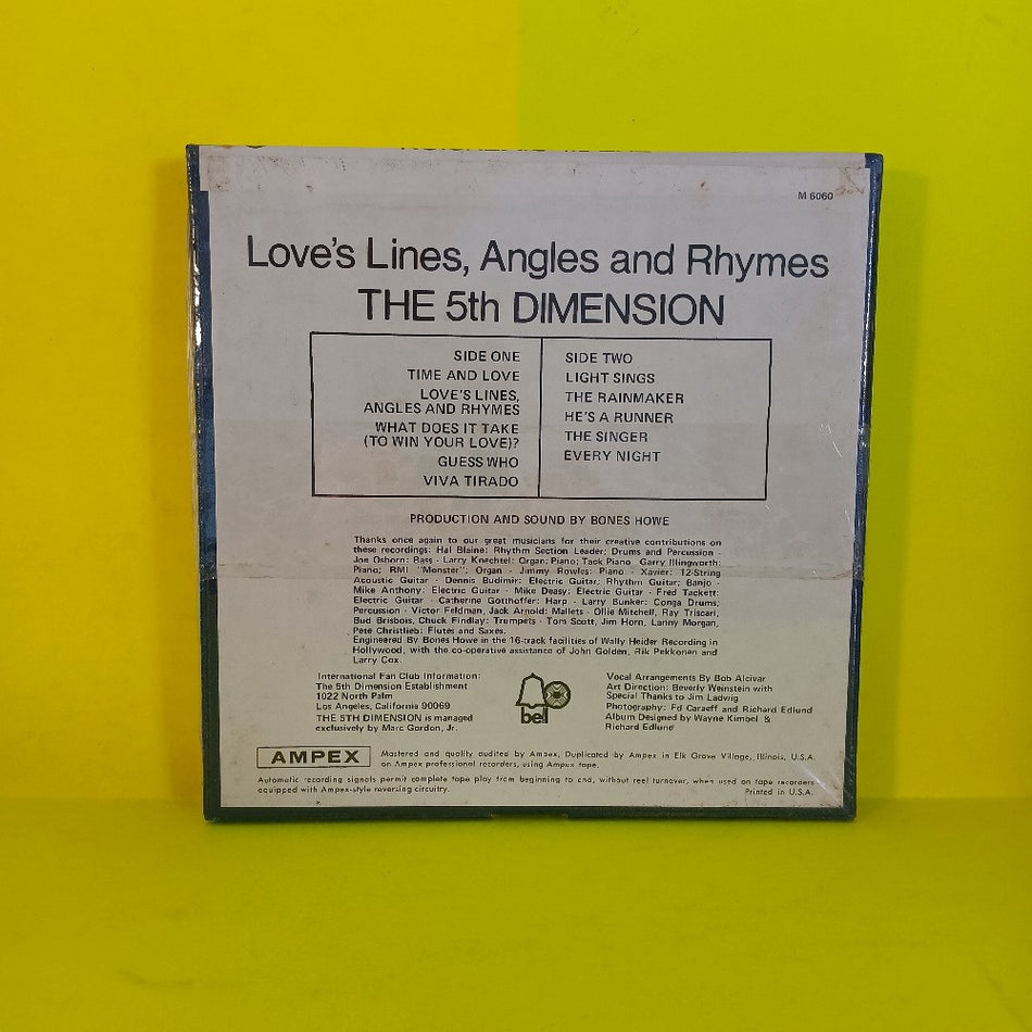 5th Dimension  - Love's Lines Angles And Rhymes 7 1/2 IPS - 1971 - M 6060 - New - Reel to Reel