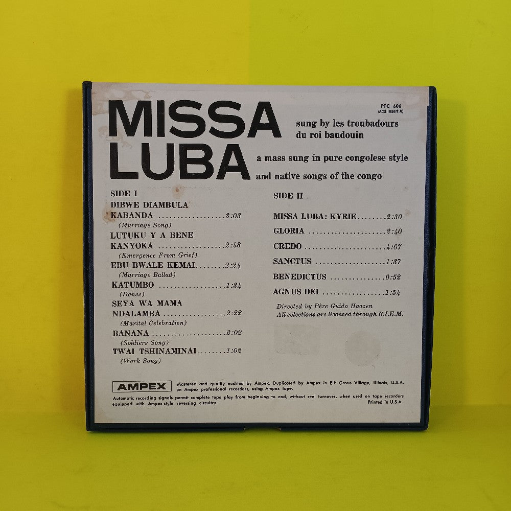 Les Troubadours Du Roi Baudouin - Missa Luba 7 1/2 IPS - 1963 - PTC 606 - Used - Reel to Reel