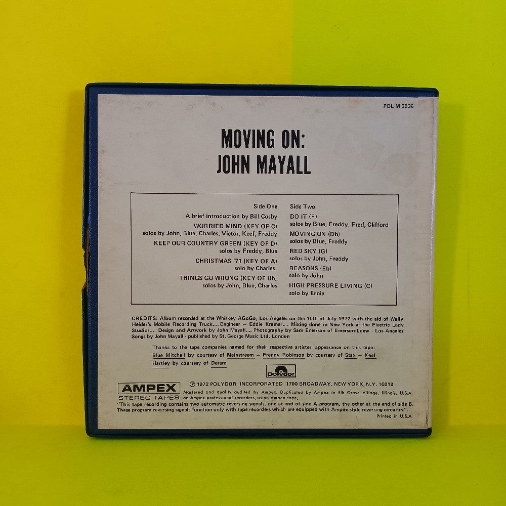 John Mayall - Moving On 7 1/2 IPS - 1972 - POL M 5036 - Used - Reel to Reel
