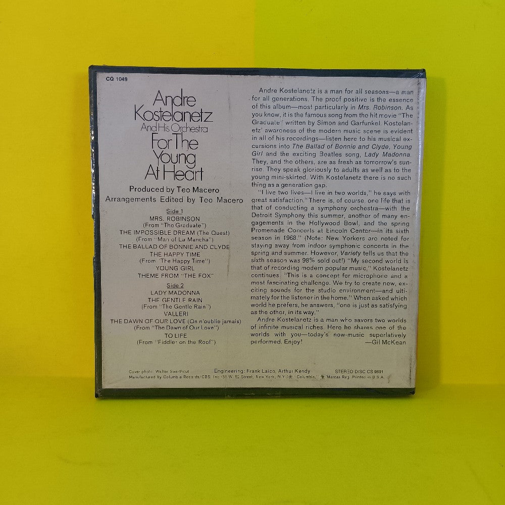 Andrea Kostelanetz - For The Young At Heart 7 1/2 IPS - 1968 - CQ 1049 - New - Reel to Reel