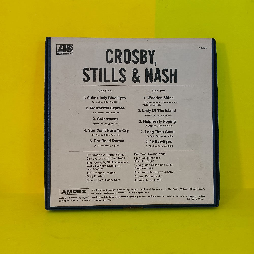 Crosby Stills & Nash - Self Titled 3 3/4 IPS - 1969 - X 8229 - Used - Reel to Reel
