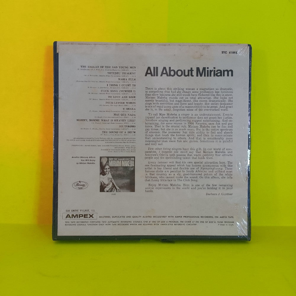 Miriam Makeba - All About Miriam 7 1/2 IPS - 1966 - STC 61095 - New - Reel to Reel