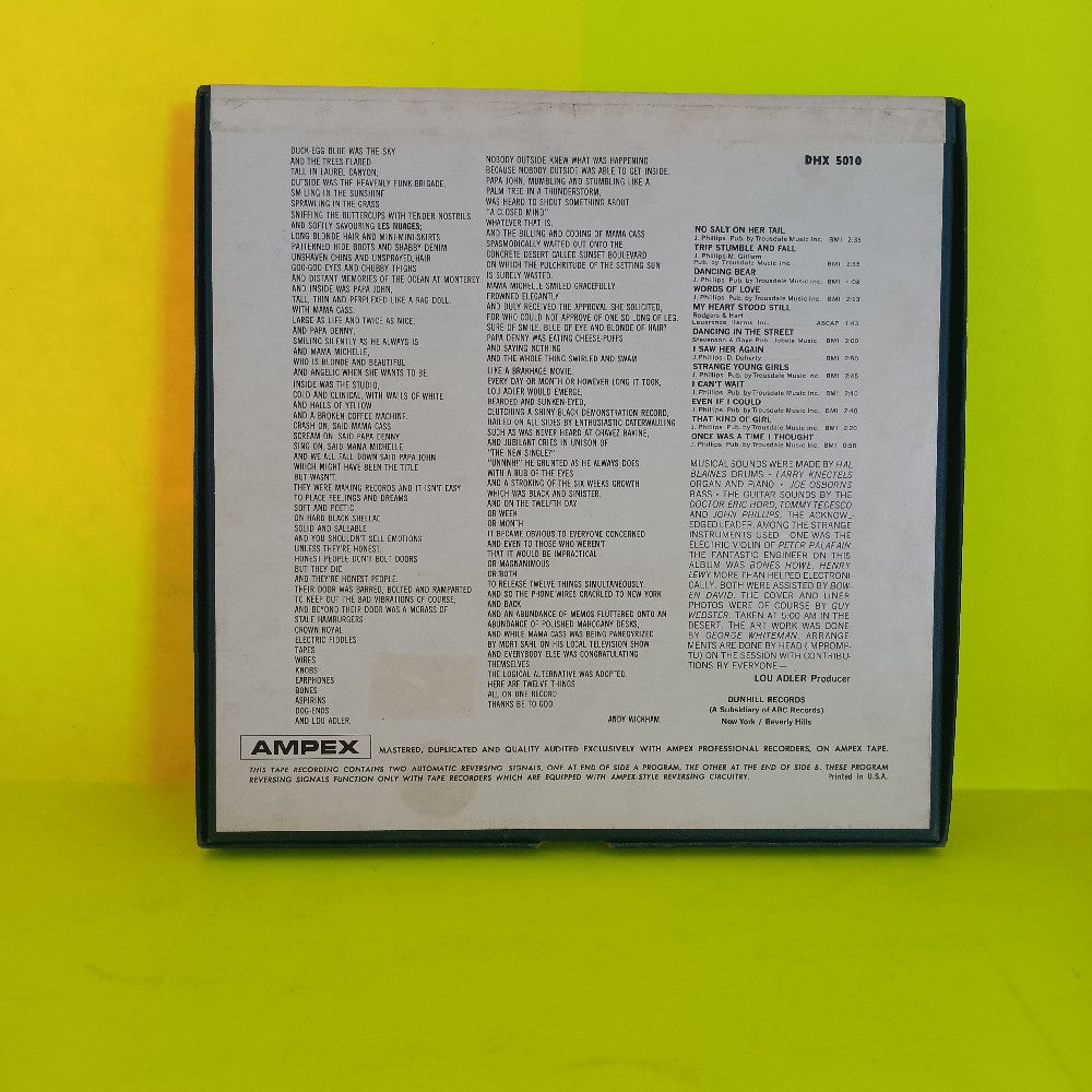 The Mamas And The Papas - Self Titled 3 3/4 IPS - 1966 - DHX 5010 - Used - Reel to Reel