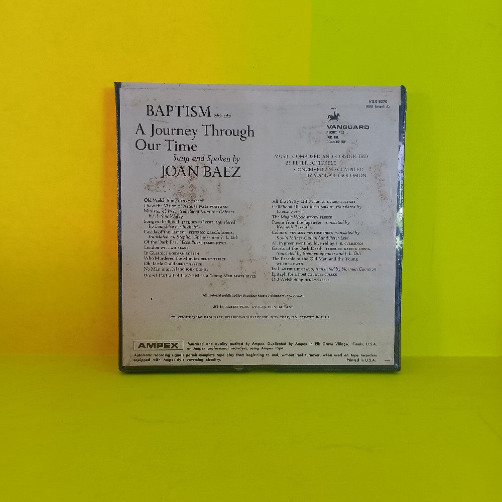 Joan Baez - Baptism 3 3/4 IPS - 1968 - VGX 9275 - New - Reel to Reel