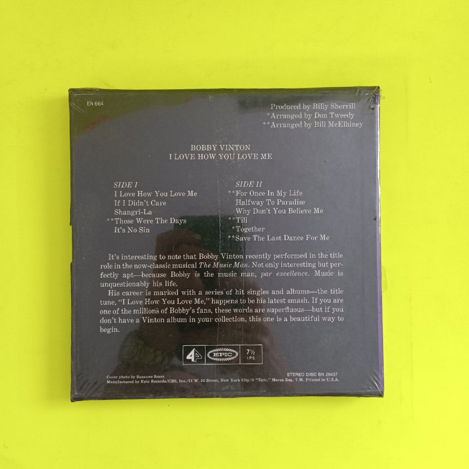 Bobby Vinton - I Love How You Love Me 7 1/2 IPS - EN 664 - New - Reel to Reel