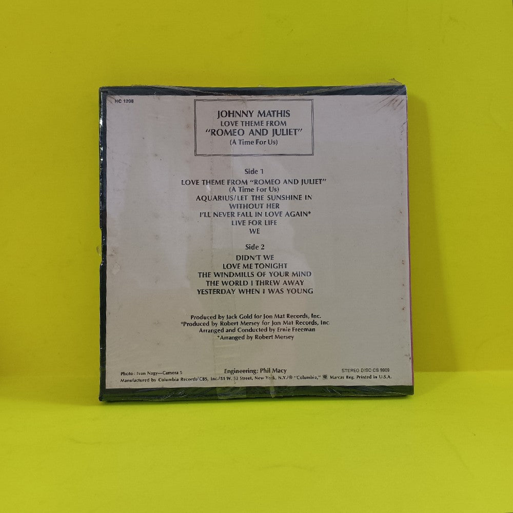 Johnny Mathis - Love Theme From Romeo & Juliet 3 3/4 IPS - 1969 - HC 1208 - New - Reel to Reel