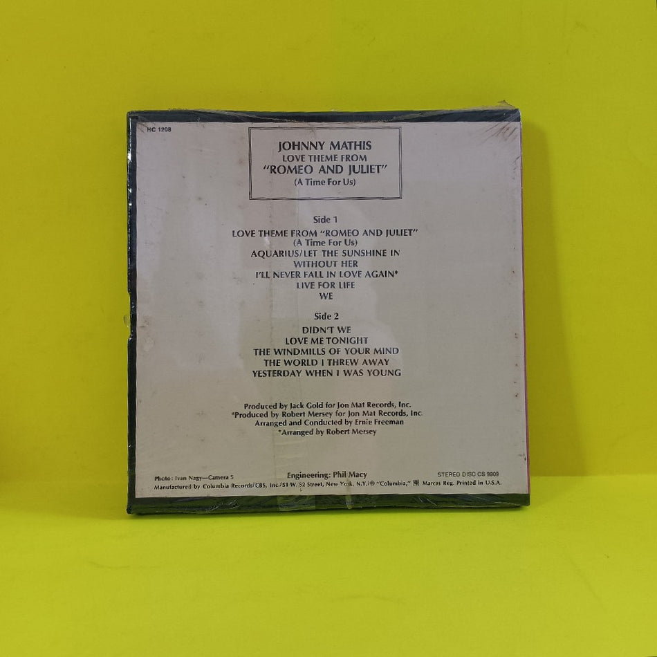 Johnny Mathis - Love Theme From Romeo & Juliet 3 3/4 IPS - 1969 - HC 1208 - New - Reel to Reel