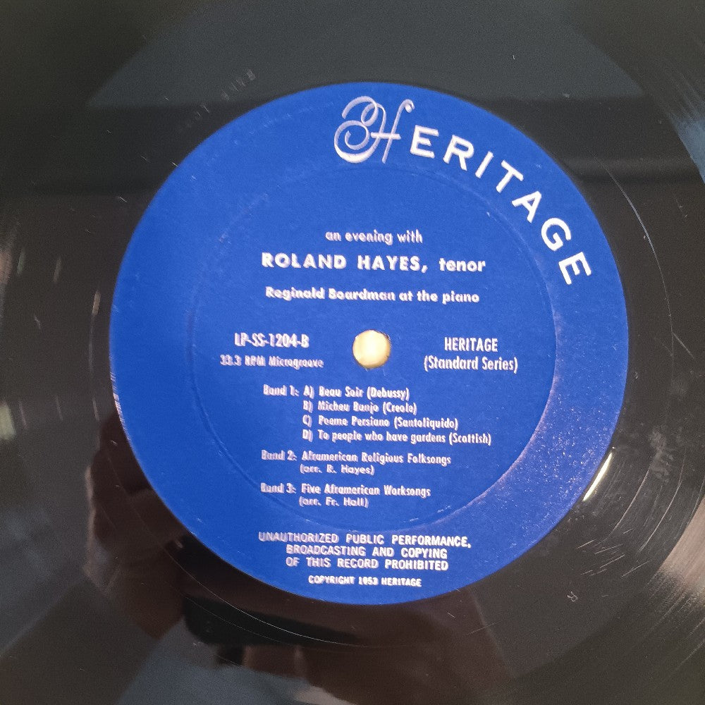 Roland Hayes - An Evening With Roland Hayes - 1956 - LP-SS-1204 - Used - VG++ - Vinyl