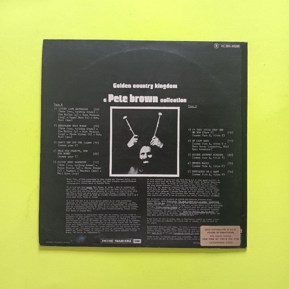 Pete Brown & Pibloklo - Golden Country Kingdom FRANCE - 1973 - 2C 064-05200 - Used - NM - Vinyl