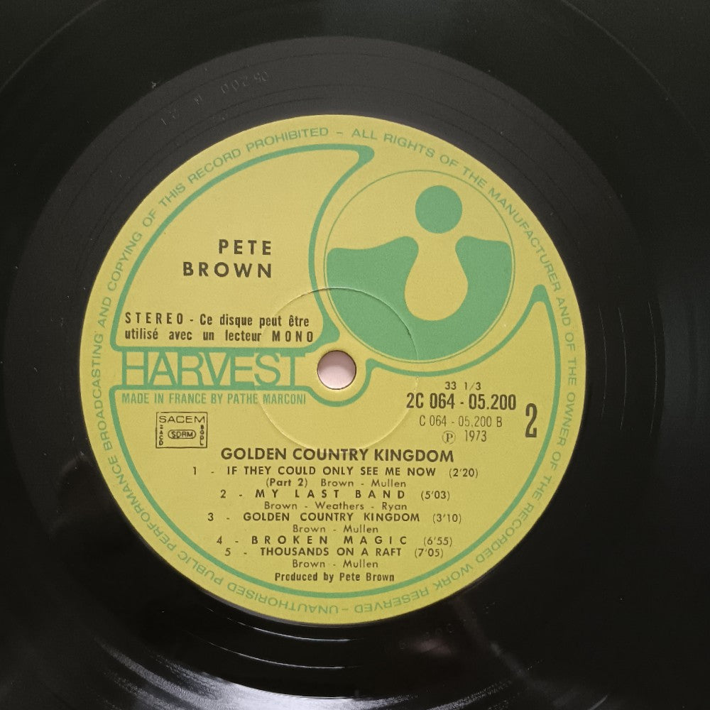Pete Brown & Pibloklo - Golden Country Kingdom FRANCE - 1973 - 2C 064-05200 - Used - NM - Vinyl