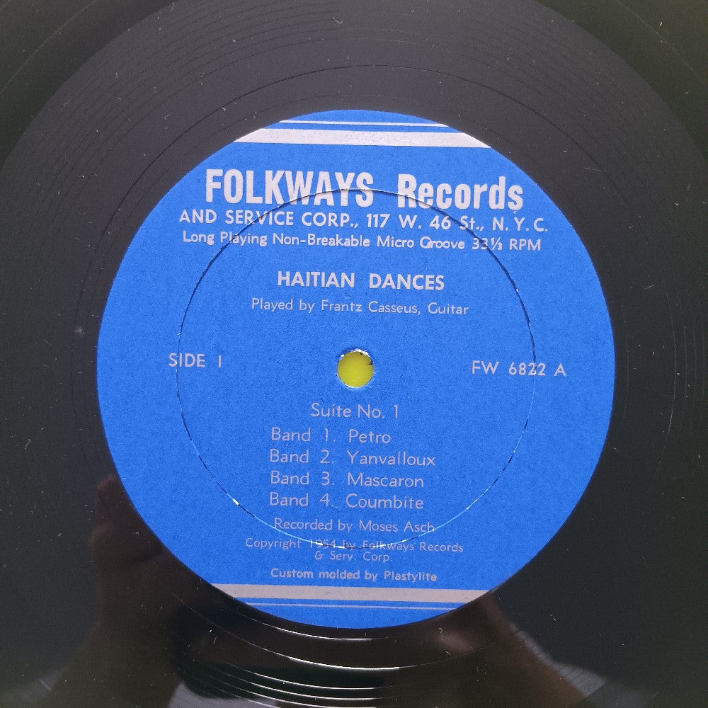 Frantz Casseus - Haitian Dances 10" - 1954 - FW 6822 - Used - EX - Vinyl