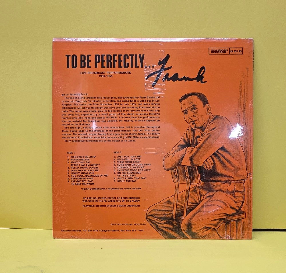 Frank Sinatra  - To Be Perfectly  - 6010 - New - Sealed - Vinyl