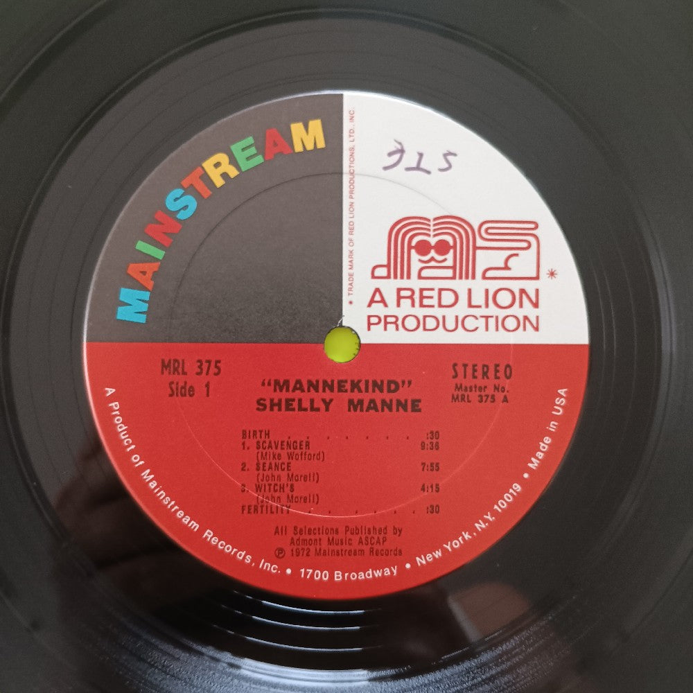 Shelly Manne - Mannekind  - 1972 - MRL 375 - Used - EX - Vinyl
