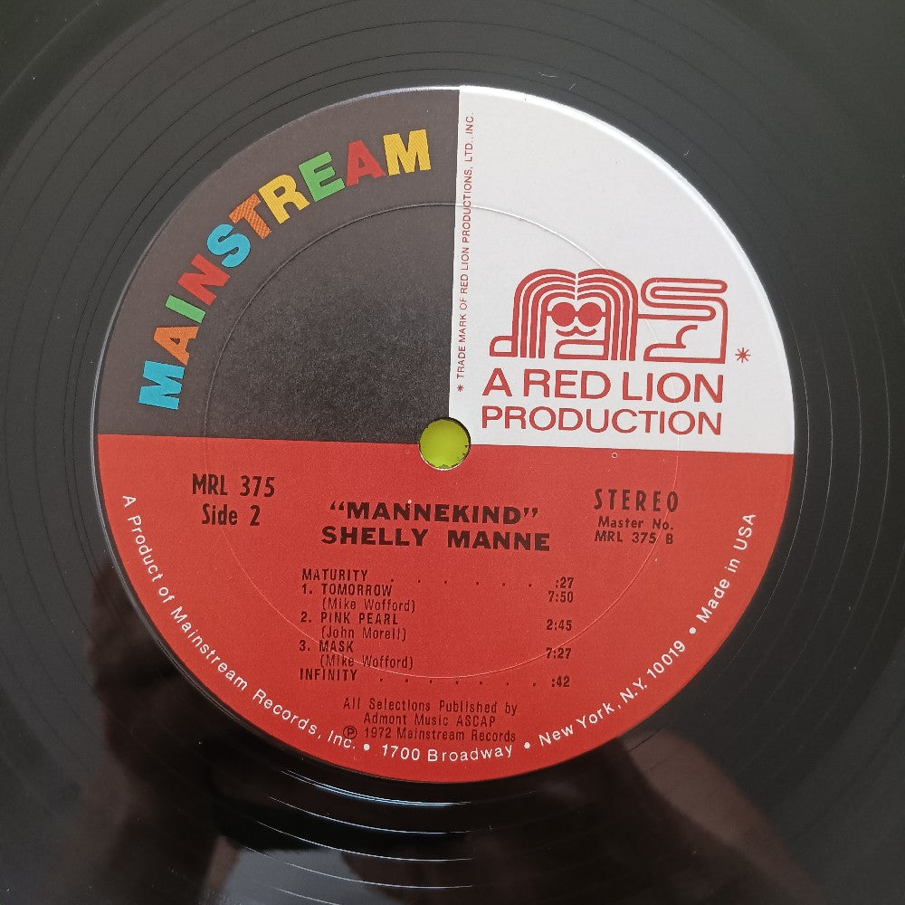 Shelly Manne - Mannekind  - 1972 - MRL 375 - Used - EX - Vinyl