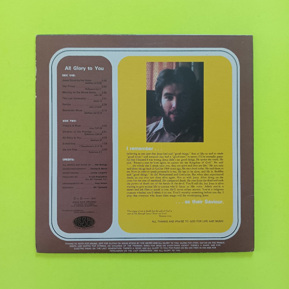 Phil McHugh - All Glory To You - 1976 - JFR 4001 - Used - NM - Vinyl